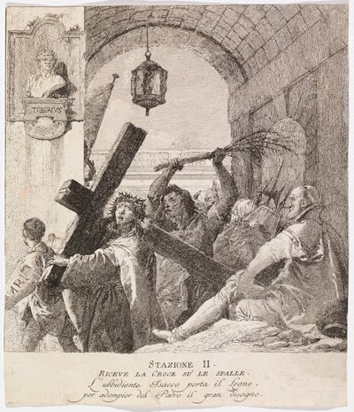 Kreuzweg - Station II. Jesus nimmt sein Kreuz auf von Giovanni Domenico Tiepolo