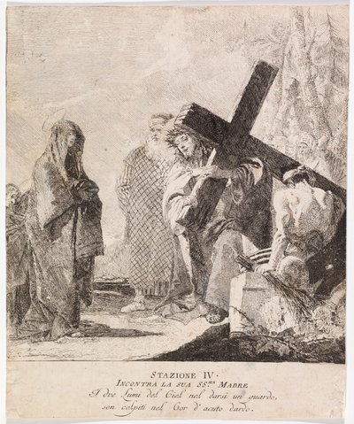 Via Crucis - Station IV. Jesus trifft seine Mutter von Giovanni Domenico Tiepolo