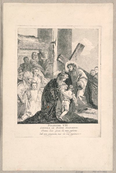 Via crucis - Station VIII, Er tröstet die weinenden Frauen von Giovanni Domenico Tiepolo