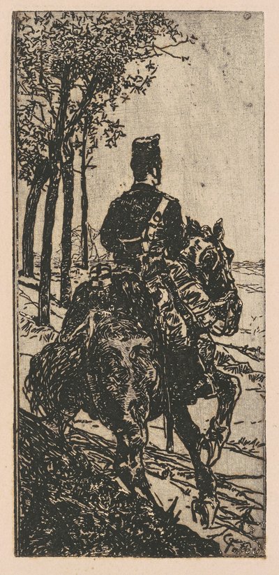 Artilleriesoldat zu Pferd von Giovanni Fattori