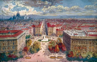 Mailand: Panorama vom Castello von Giovanni Guerzoni