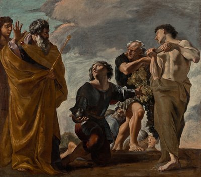 Moses und die Boten aus Kanaan von Giovanni Lanfranco