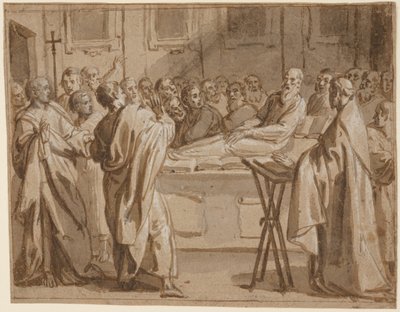 Das Begräbnis von Raymond Diocrès: eine Episode aus der Geschichte von St. Bruno von Giovanni Lanfranco