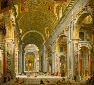 Innenraum von St. Peter, Rom von Giovanni Paolo Panini