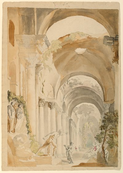 Römische Ruinen mit Figuren von Giovanni Paolo Panini