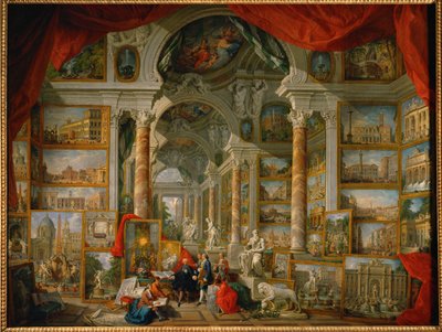 Galerie der Ansichten des modernen Rom von Giovanni Paolo Pannini or Panini