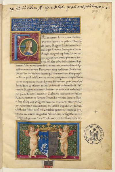 Frontispiz der Geschichte der Könige von Frankreich von Albert Cattaneo aus Piacenza von Giovanni Pietro Birago