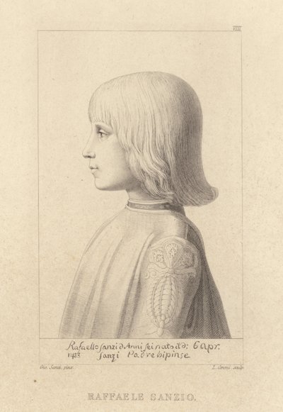 Porträt des Künstlers Raphael als junger Junge von Giovanni Santi or Sanzio
