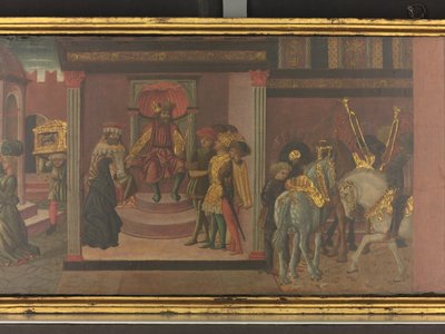 Die Geschichte von Trajan und der Witwe (Detail) von Giovanni di Ser Giovanni Scheggia