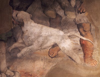 Hund, (Detail), Sant
