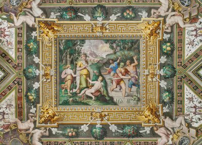 Halle der Latona: die Göttin, Rocca dei Rossi, San Secondo, Parma, Italien von Giulio (school of) (attr.to) Romano