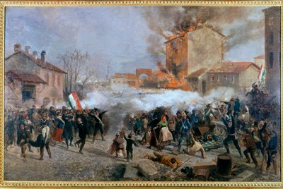 Episode der Fünf Tage von Mailand 1848 von Giulio Gorra