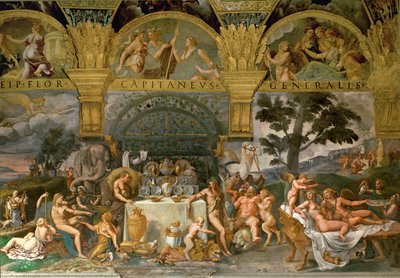 Bacchanal, aus dem Saal von Amor und Psyche von Giulio Romano