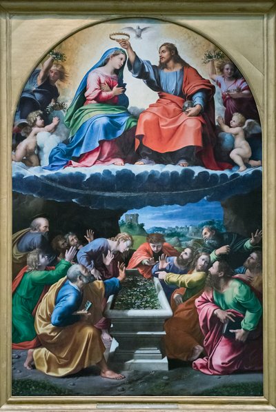 Krönung der Jungfrau, genannt "Madonna von Monteluce" von Giulio Romano