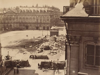 Place Vendôme in Paris nach der Zerstörung der Säule von Gobinet de Villecholle Francois Marie Louis Alexandre) Franck (Franck