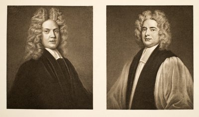 Links: Henry Sacheverell D.D. Rechts: Francis Atterbury, Bischof von Rochester, veröffentlicht 1902 von Godfrey Kneller