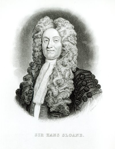 Sir Hans Sloane, graviert von William Home Lizars für Sloane