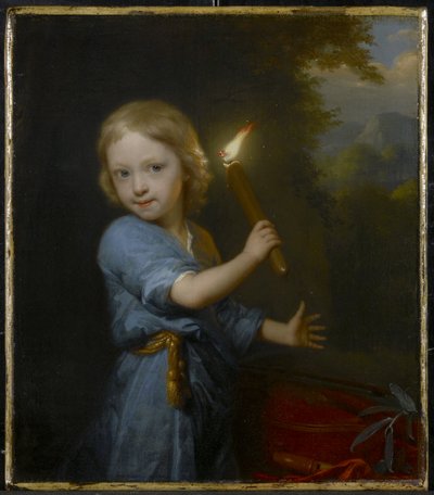 Junge mit Fackel, 1692 von Godfried Schalcken