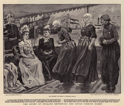 Die Königin von Holland besichtigt die niederländische Fischereiflotte von Gordon Frederick Browne