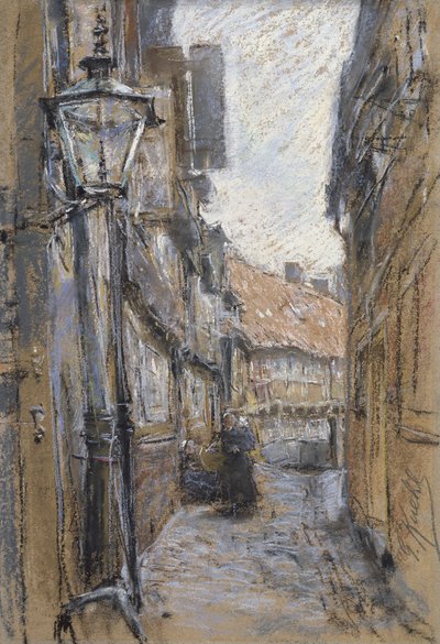 Straße in Teilfeld, 1890 von Gotthardt Johann Kuehl