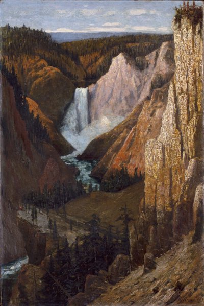 Ansicht der unteren Wasserfälle, Grand Canyon des Yellowstone von Grafton Tyler Brown