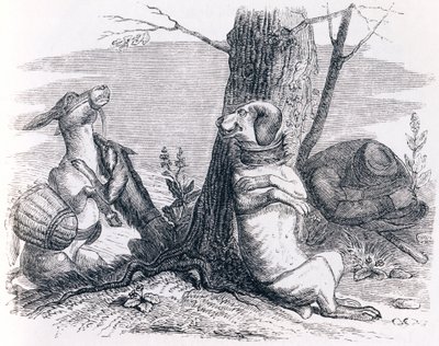 Der Esel und der Hund von Grandville