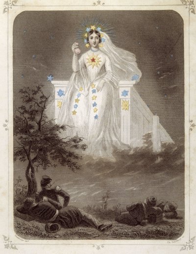 Sterne: Frau, die La belle étoile darstellt - von Grandville von Grandville