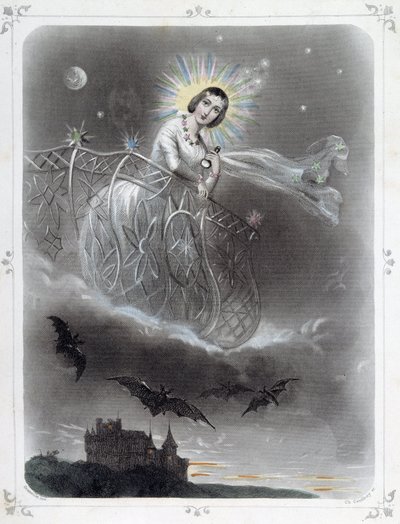 Sterne: Frau, die „Der Abendstern“ darstellt - von Grandville von Grandville