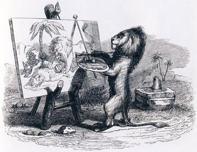 Der vom Menschen getötete Löwe (Le lion abattu par l