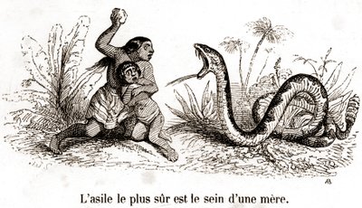 Das sicherste Asyl ist die Brust einer Mutter von Grandville (1803 47)