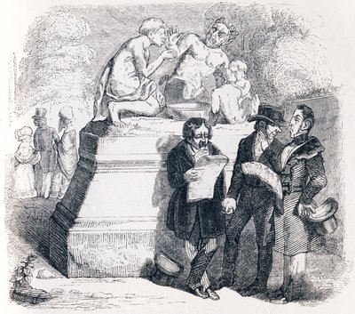 Der Satyr und der Wanderer - Fabeln von La Fontaine von Grandville