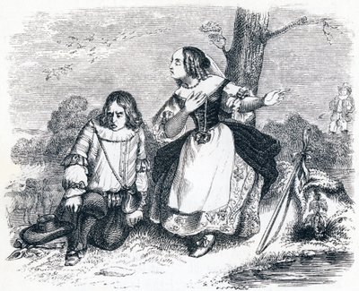 Tircis & Amarante - Fabeln von La Fontaine von Grandville
