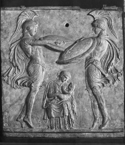 Plaque Campana, Tanz der Kureten, aus Myrina, Kleinasien von Greek