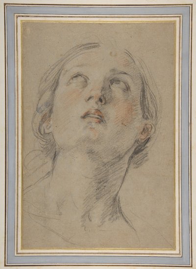 Der Kopf einer Frau, die nach oben schaut (Judith) von Guido Reni
