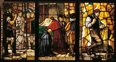 Serie von Buntglasfensterpanelen, Guido Zuccaro (1877-1946) von Guido Zuccaro