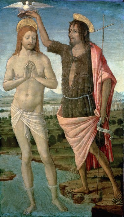 Die Taufe Christi, 1486 von Guidoccio di Giovanno Cozzarelli
