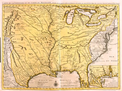 Montana, North Dakota, Minnesota, Wisconsin, Michigan, New York, Wyoming, South Dakota, Nebraska, Iowa, Illinois, Indiana, Ohio, Pennsylvania, Colorado, Kansas, Missouri, Kentucky, West Virginia, Oklahoma, Arkansas, Tennessee, Texas, Louisiana, Mississippi von Guillaume Delisle