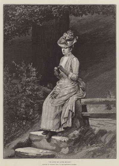 Er liebt mich, liebt mich nicht, in der Grosvenor Galerie von Gunning King