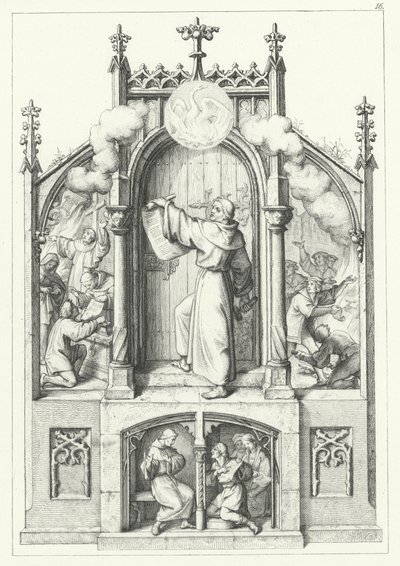 Vier Szenen aus dem Leben von Martin Luther (Stich) von Gustav Ferdinand Leopold Konig