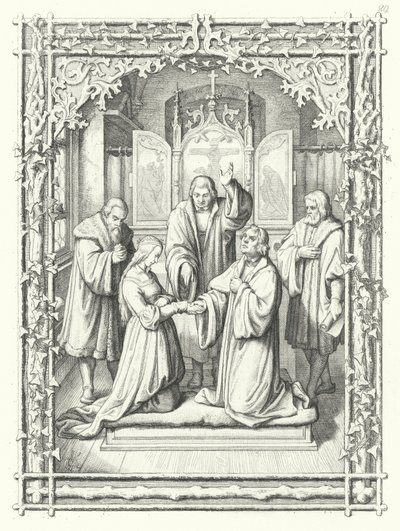 Martin Luthers Hochzeit mit Katharina von Bora von Gustav Ferdinand Leopold Konig