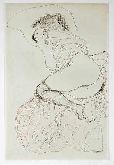 Weiblicher Akt, nach links gewandt von Gustav Klimt