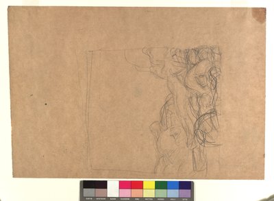 Kompositionsskizze für das Bild "Irrlichter" von Gustav Klimt