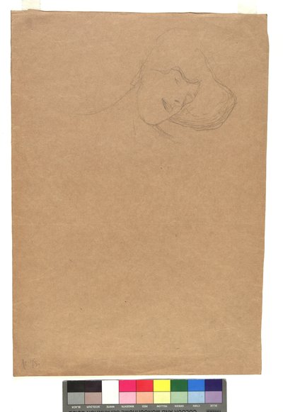 Studie eines weiblichen Kopfes von Gustav Klimt