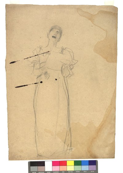 Studie zu einer stehenden Sängerin von Gustav Klimt