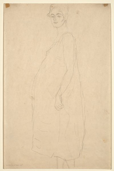 Studie einer gekleideten schwangeren Frau, ca. 1915-16 von Gustav Klimt