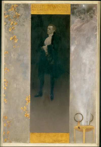 Der Schauspieler Josef Lewinsky als Carlos in Goethes "Clavigo" von Gustav Klimt