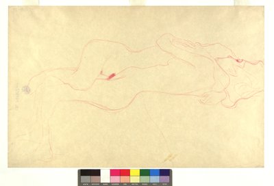 Zwei liegende weibliche Akte in Umarmung von Gustav Klimt