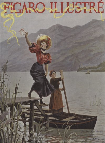 Am Lac du Bourget. Titelbild von Le Figaro Illustre, September 1895 von Gustave Bourgain
