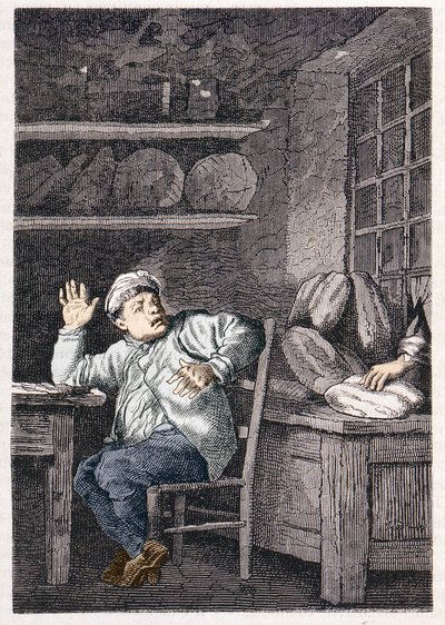 Der Diebstahl von Jean Valjean - in „Les Misérables“ von Victor Hugo, ill. von Brion, ed. Hetzel und Lacroix von Gustave Brion