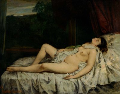 Schlafende nackte Frau von Gustave Courbet